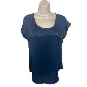 EXPRESS Women's Size Medium Navy Blue Blouse Business Career